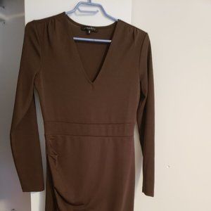 Never worn! Green/brown long sleeve dress